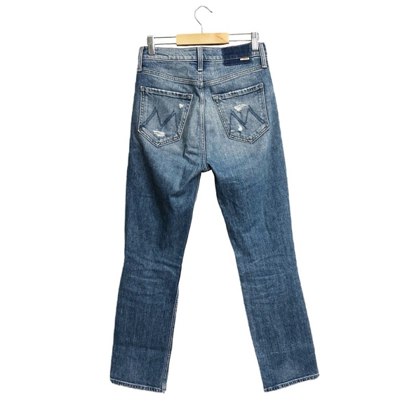 Mother Superior High Waisted Rider Ankle Straight Leg Jeans Far Beyond The Sky - Picture 3 of 11